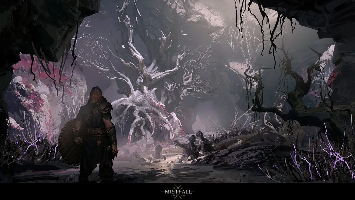 Mistfall Hunter character status screen showing level cap