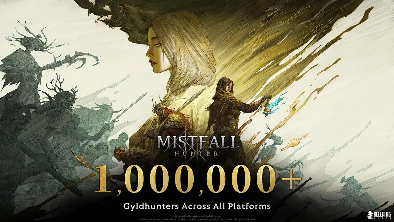 Mistfall Hunter one million players milestone announcement